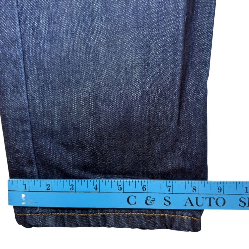 Lands End Canvas Mens Dark Wash Straight Fit Jeans Classic Staple Size 32x30 - Picture 12 of 13